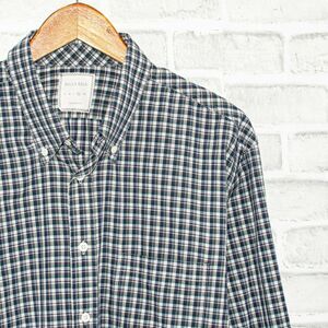 BILLY REID Men's Standard Cut Button up Shirt Gray check Cotton Size XL